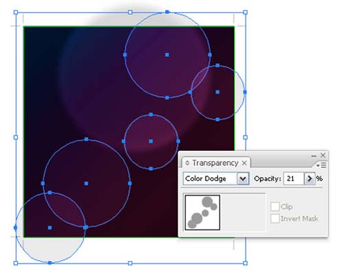 Bokeh_vector_background_step9 مراحل ساخت Bokeh در Illustrator