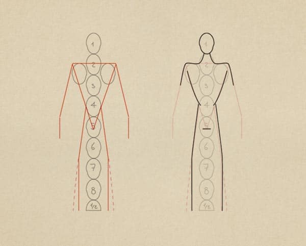 Step2_-Body_Base_Arms_Legs گام 3 : تصویر زن لاغراندام