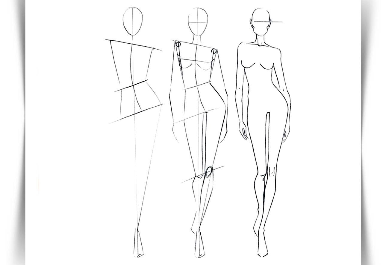 طراحی مد لباس Draw Fashion Sketches 0180 - طراحی مد لباس