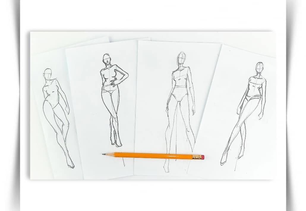 طراحی مد لباس Draw Fashion Sketches 1 - طراحی مد لباس