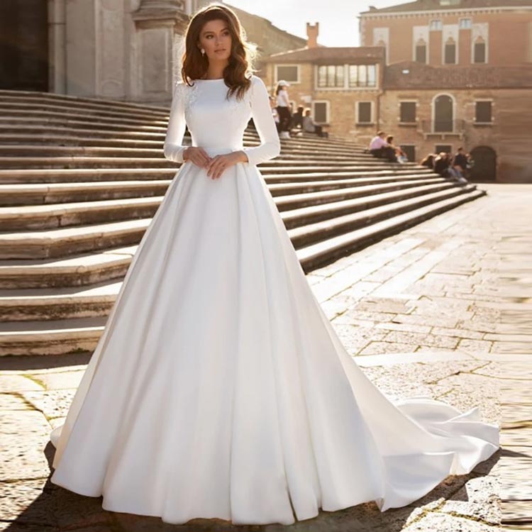 wedding_dress_42 سیلوئت لباس عروس خیمه یا A-Line