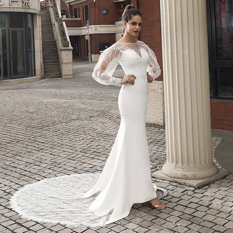 wedding_dress_43 سیلوئت لباس عروس ترومپت – Trumpet