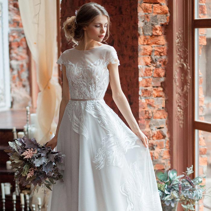 wedding_dress_54 لباس عروس مناسب شکل بدن مستطیل