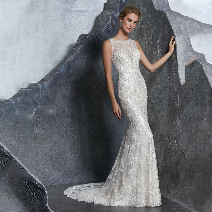 wedding_dress_69 سیلوئت راسته بهترین سیلوئت لباس عروس برای فرم بدن مستطیلی