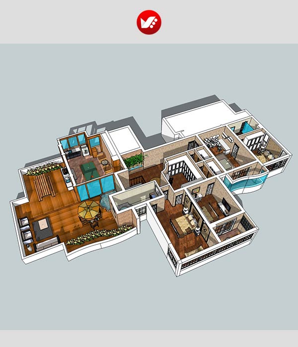 3dmax_sketch_12 معماری در نرم افزار اسکچ آپ