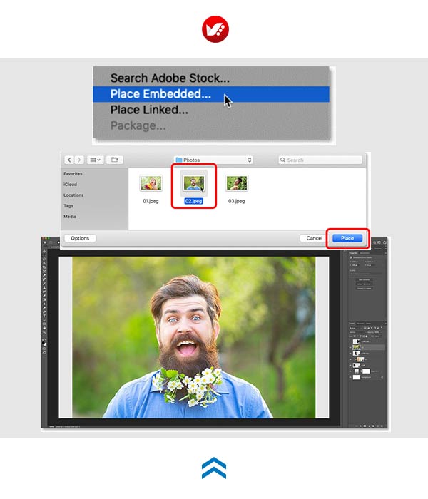 photoshop_pouyaandish_2020_text_image_140 کار کردن Place Embedded در فتوشاپ