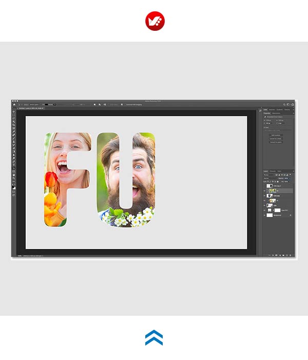 photoshop_pouyaandish_2020_text_image_142 نحوه ایجاد تصویر های متفاوت در حروف یک متن