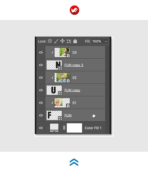 photoshop_pouyaandish_2020_text_image_148 چگونه لایه های فتوشاپ ا به 1 لایه تبدیل کنیم ؟