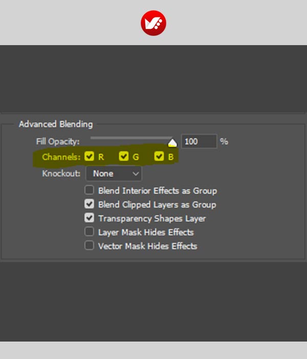 photoshop_shortcut_15 کلید میانبر انتخاب تکی کانالها در فتوشاپ