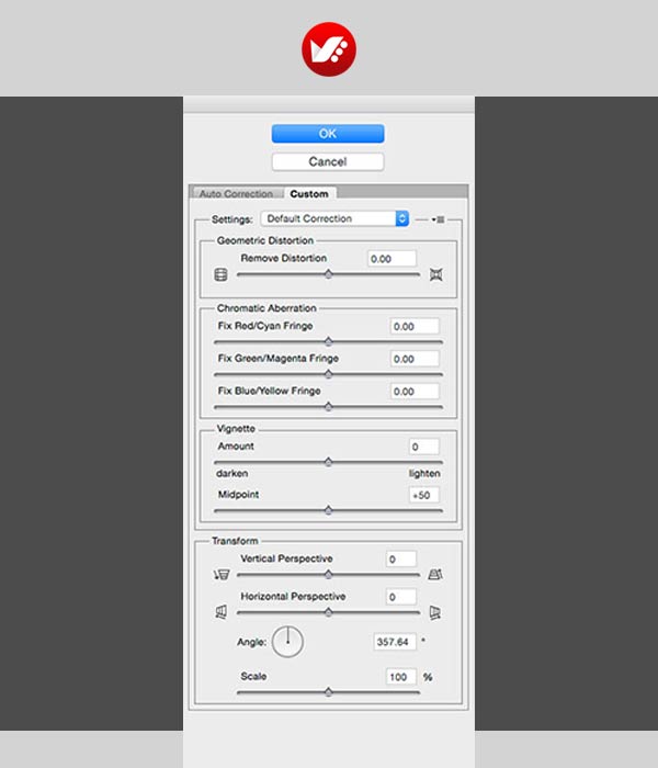 photoshop_shortcut_27 کلید میانبر ابزار تصحیح لنز در فتوشاپ