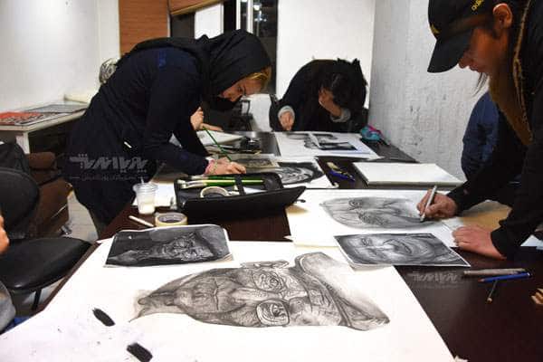 کلاس طراحی سیاه قلم در تهران