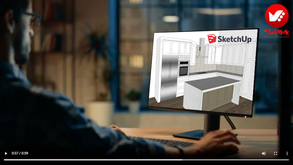 کاور ویدیو معرفی طراحی کابینت با اسکچاپ