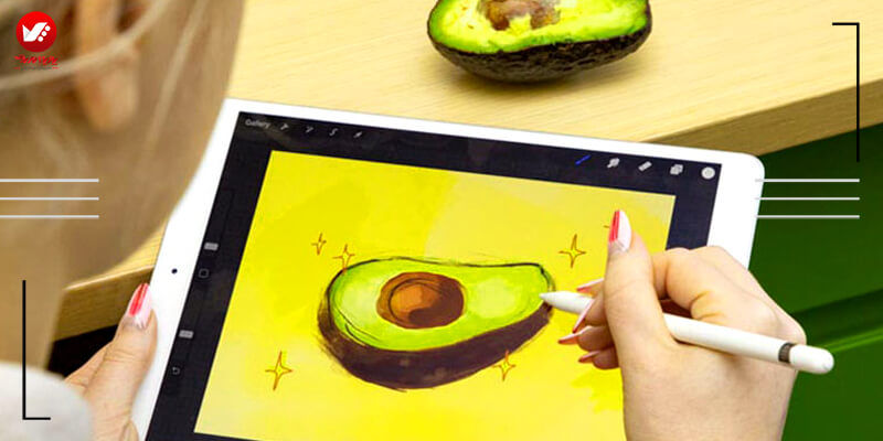 iPad Pro with Apple Pencil برای نقاشی دیجیتال